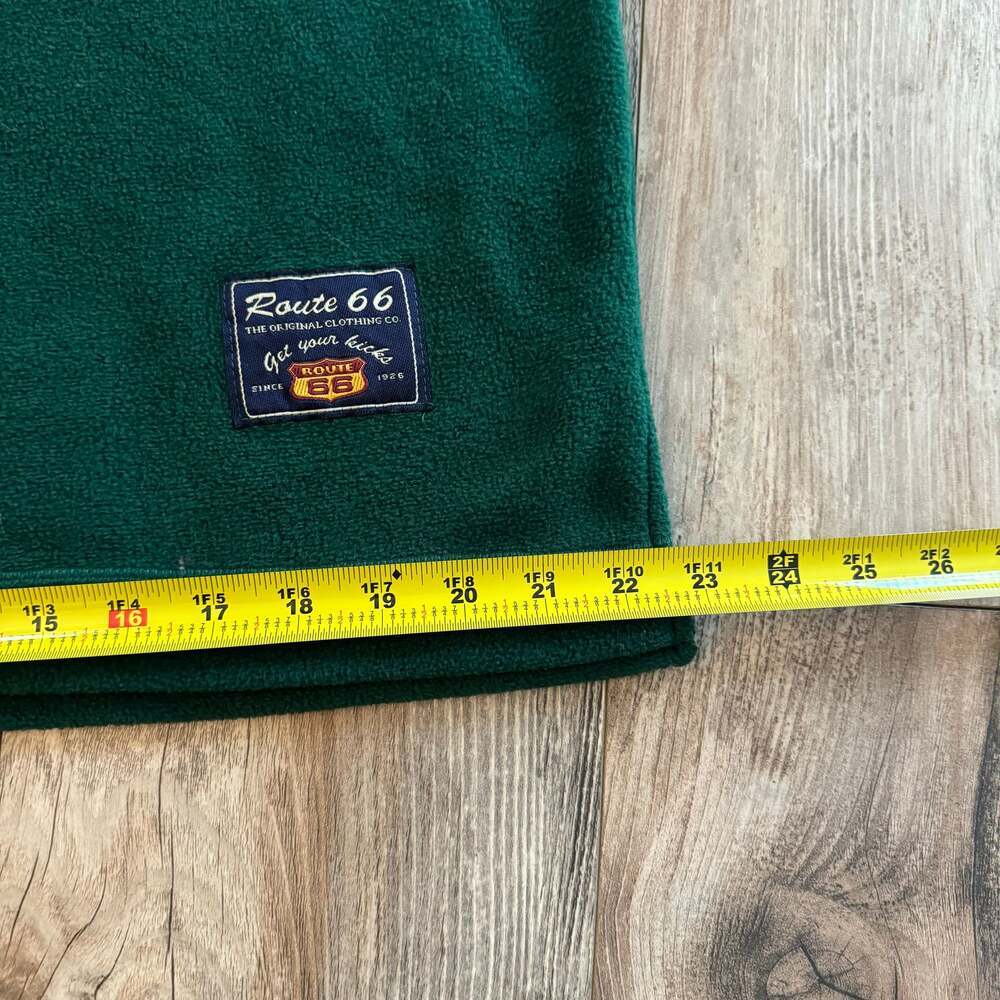 Vintage Route 66 green fleece pullover sweatshirt size Small - Picture 7 of 7